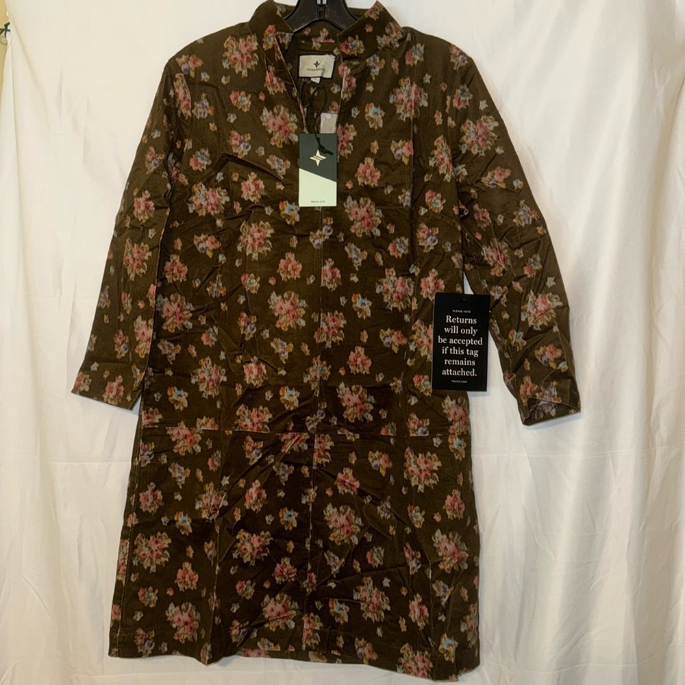 Hazel Bouquet Corduroy Clifton V-Neck Mini - Picture 4 of 9